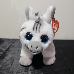 💚3/$20💚 6" Stripes the Zebra Ty Original Beanie Babies VelveTy NWT 6.5” 2017